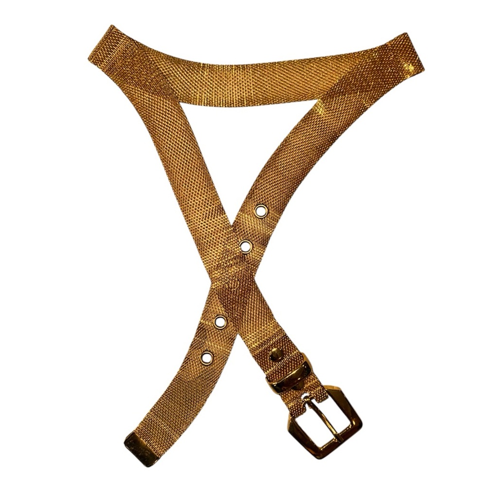 Vintage Gold Metallic Mesh Belt